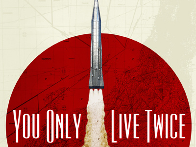 You Only Live Twice james bond map rocket typography