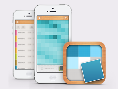 Eyedrop.me app is alive! color design explorer ios minimal photoshop product skeuomorphic skeuomorphism swatch texture ui ux wood