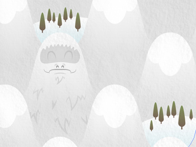 Yeti Background background bigfoot cold design doodle fun illustration illustrator sasquatch snow winter yeti