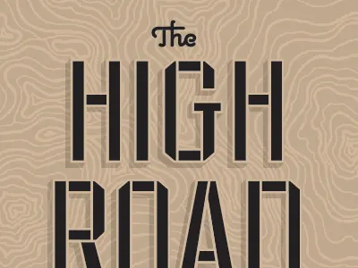 The High Road Volume 1 shadow typography vector