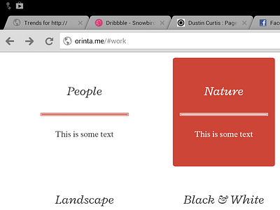 Orinta Simkute Photography - Collections buttons photography ui web web design website
