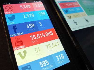 StatNut for iOS app dribbble facebook instagram ios statnut stats twitter vimeo youtube