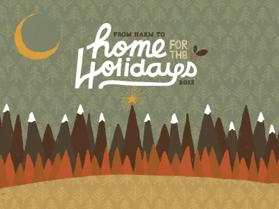 Refugee Fund Raiser Holiday Invite card christmas holiday pattern trees