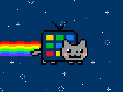 new Google Tv logo google logowork nyan cat shirt