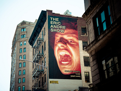 Eric Andre Show Mural in NYC adult swim billboard mural