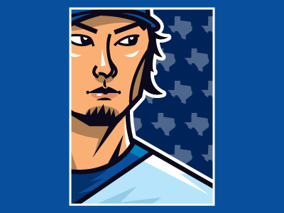Yu Darvish, Rangers baseball darvish illustration mlb rangers texas yu