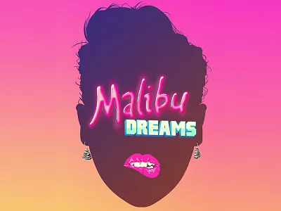 Dreams 80s earrings headshot lips malibu silhouette warm