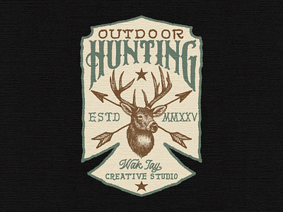 Outdoor Hunting (DESIGN FOR SALE) adventure branding company brand logo company branding company logo design graphic design hunting logo outdoor typeface