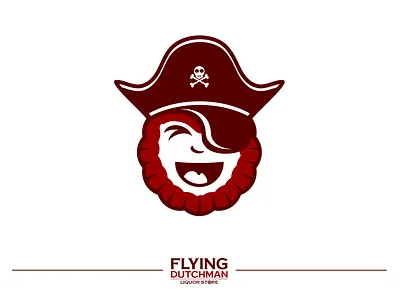 Flying Dutchman - liquid store branding drink dutchman graphic design gusar logo pirate