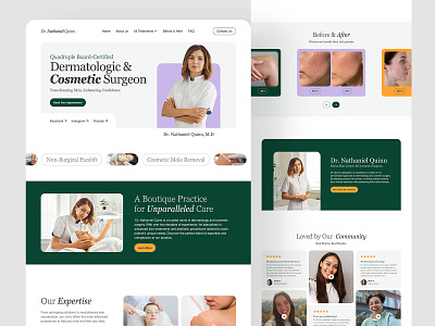 Skincare Clinic Landing Page beautycare landing page healthcare landing page landing page skincare landing page ui ux website design website header