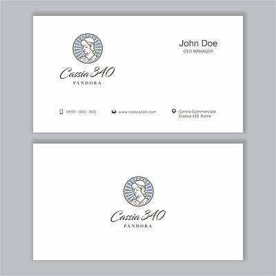 Cassia340 - logo + business card bussines card girl graphic design home logo real estate rome