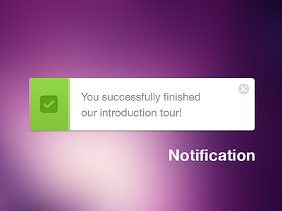 Notification green growl message notification success