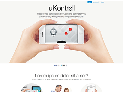 uKontrøll Website app design html iphone photo ukontrøll website