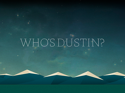 WhosDustin 2.0 portfolio website