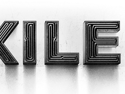 Neon Again blackwhite decay grayscale illustration lights neon rough shadow shadows texture