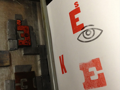 Seek (chapter 1) abstract byu eye eyeball ink letterpress paper typography woodtype