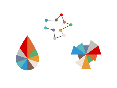 Elements colors dna organization palette ten