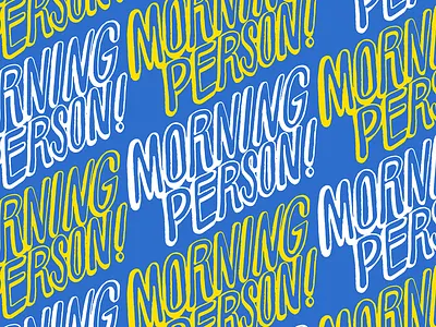 CreativeMornings Person badge creativemornings hand drawn type morning typography