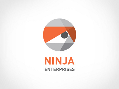 Ninja Enterprises din fold head logo ninja orange shadow