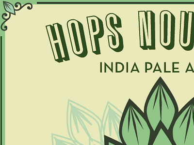 Beer label design beer hops label