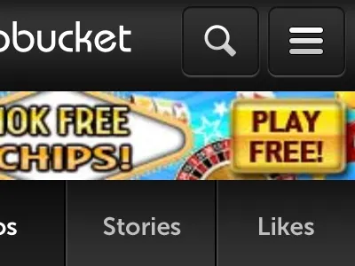 Mobile Web Nav with AD mobile nav mobile web