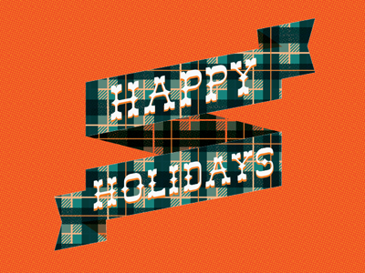 just a little more plaidish... blue happy holiday orange pattern plaid scarf