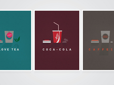 Refreshments Poster Collection caffeine coffee coke drinks illustration love refreshments tea texture