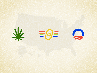 2012 US Election Highlights gay marriage icons obama pot