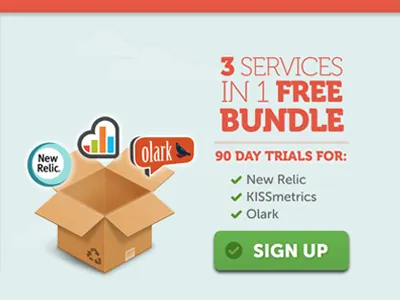 Lean Startup Landing Page box bundle button call to action cardboard clean clouds cta eric ries green illustration kissmetrics landing landing page lean startup new relic olark promotion sign up sky ui ux website