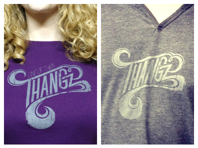 Thangz Screen Tee gray illustration letter purple screen screen printed tshirt shirt tee type typography