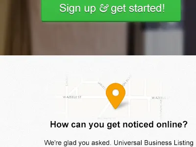 Landing Page ads home landing map page pin signup