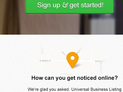 Landing Page ads home landing map page pin signup