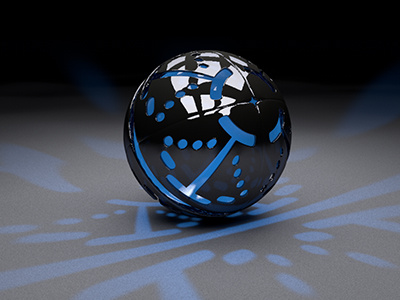 Light Ball 3d ball cinema 4d disco glowing light reflection