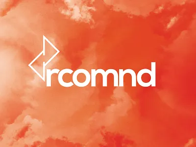 Rcomnd branding clouds music rcomnd red typography white