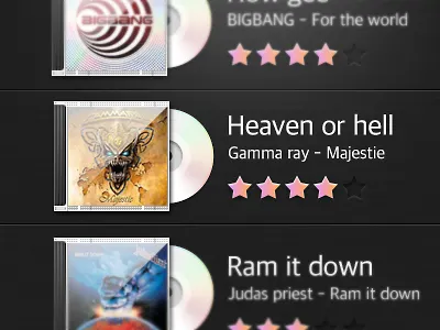 Music list album list music ui
