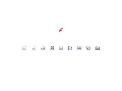 Web Icons 16px archive dmg document file types folder html icons image music text video