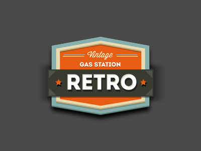 Retro Gas Station Badge badge retro sticker vintage