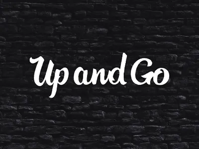 Upandgo calligraphy go letter logo up