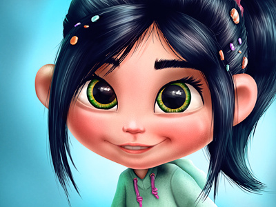 Vanellope (my variation) disney fanart illustration krol krolone pixar ralph vanellope