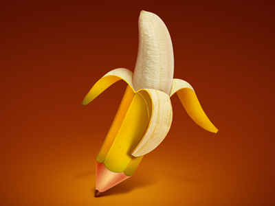 Banana Pencil icon banana food icon pencil photoshop yellow