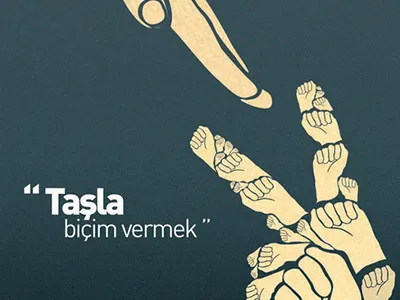 Rock Paper Scissors Poster afiş biçim illustration kağıt makas mimar minimal musab musabben paper poster print rock scissors taş texture