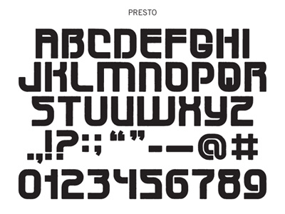 PRESTO IS GO typography