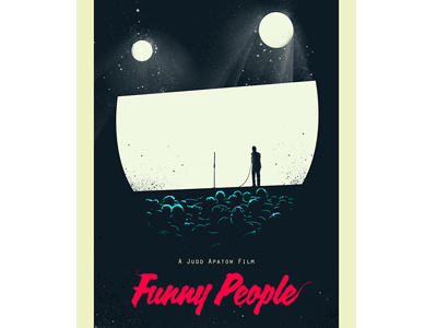 Funny People illustration judd apatow movie poster rocco malatesta