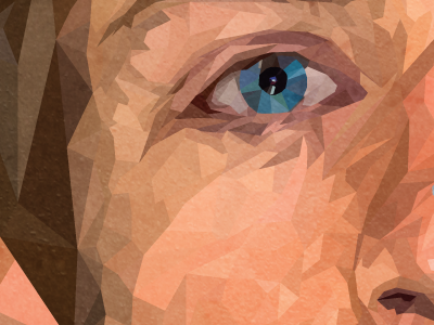 Dribble Post design eye face geometric low poly portrait