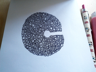 Letter C (cells!) alphabet cells hand lettering letter c pen typography