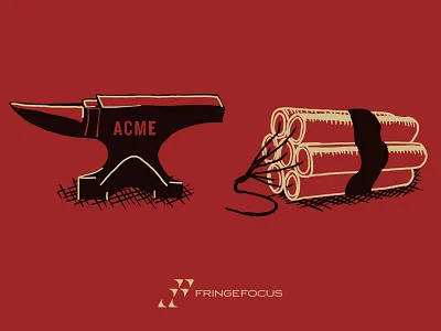 Some quality ACME products acme anvil art drawing dynamite explosive illustration