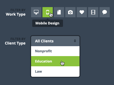 Filter dark drop down elements filter slate ui