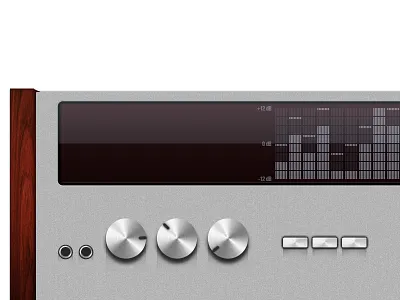 Receiver illustration aluminum display eq illustration photoshop receiver sound wood