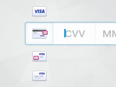 Visa card credit field input ios ohey