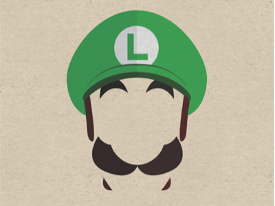 Luigi Poster 8 bit colorful illustration luigi mario minimal mustache nostalgia poster print super texture video games